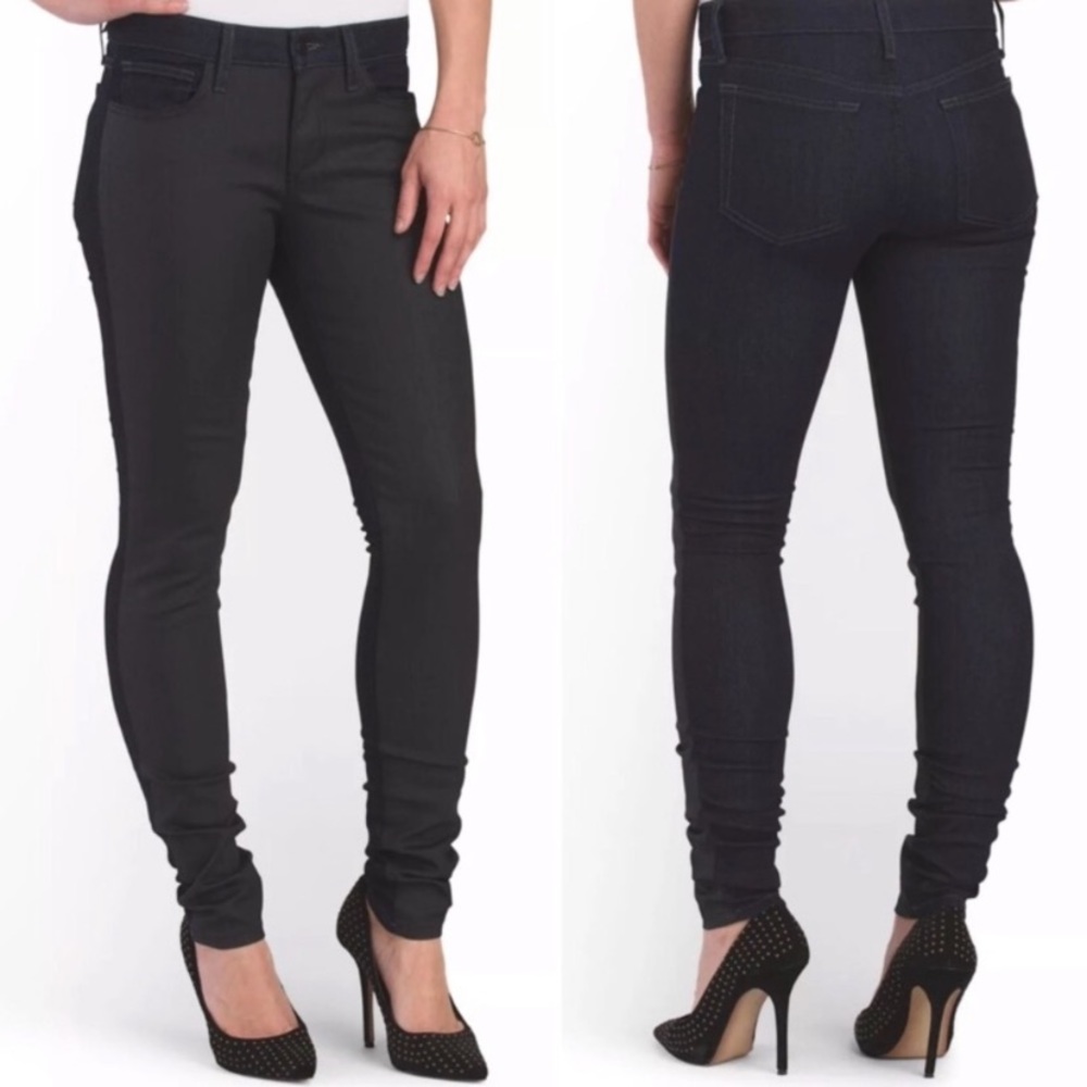JOE’S JEANS Black Sandra Skinny Denim Wax Coated Jeans NWOT